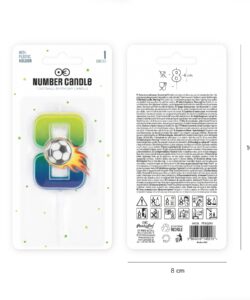 Voetbal cijferkaars #8 - afbeelding 3