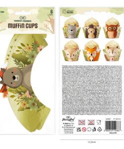 Bosdieren cupcake wrappers – 6 stuks bij cake, bake & love 9 Bosdieren cupcake wrappers – 6 stuks - afbeelding 3