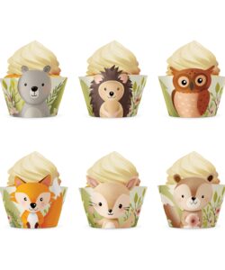 Bosdieren Cupcake Wrappers – 6 stuks