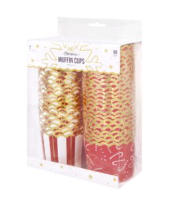 Kerst Cupcake Cups Candy Cane pk/50