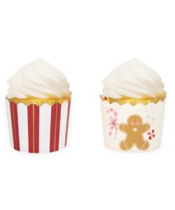 Kerst cupcake cups candy gingerbread man pk/50 bij cake, bake & love 9 Kerst cupcake cups candy gingerbread man pk/50 - afbeelding 2