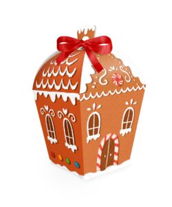 Kerst Traktatiedoosjes Gingerbread House – 6 stuks