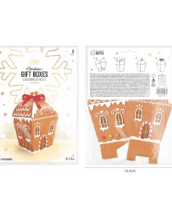 Kerst traktatiedoosjes gingerbread house – 6 stuks bij cake, bake & love 11 Kerst traktatiedoosjes gingerbread house – 6 stuks - afbeelding 5