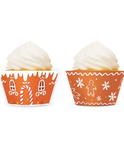 Kerst Cupcake Wrappers Gingerbread Man – 12 stuks
