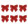 Kerststrikken glitter rood 8 cm – 6 stuks bij cake, bake & love 2 Kerststrikken glitter rood 8 cm – 6 stuks bij cake, bake & love 1