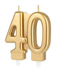Gouden Cijferkaars 40 – 7,7 cm hoog