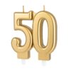 Gouden cijferkaars 50 – 7,7 cm hoog bij cake, bake & love 2 Gouden cijferkaars 50 – 7,7 cm hoog bij cake, bake & love 1