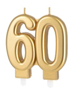 Gouden Cijferkaars 60 – 7,7 cm hoog