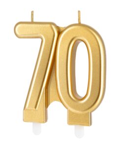Gouden Cijferkaars 70 – 7,7 cm hoog