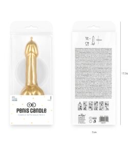 Taartkaars penis goud 9,8 cm bij cake, bake & love 7 Taartkaars penis goud 9,8 cm - afbeelding 3