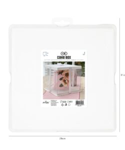 Transparante vierkante taartdoos met satijnen lint 25 x 25 x 25 cm bij cake, bake & love 5 Transparante vierkante taartdoos met satijnen lint 25 x 25 x 25 cm - afbeelding 2