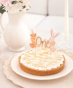 Taarttopper one teddybeer & konijntje - afbeelding 2