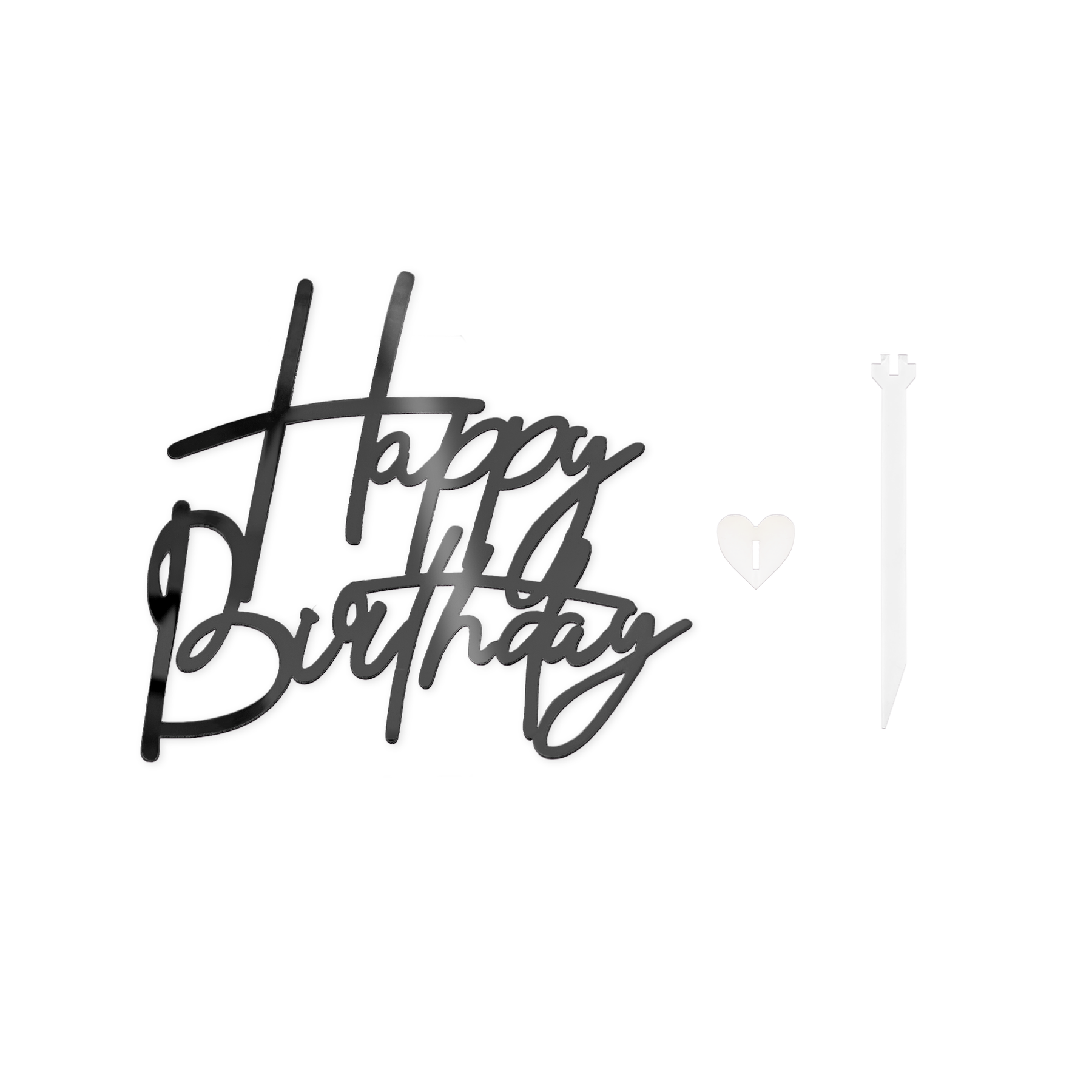 Taarttopper zijkant happy birthday zwart acryl – 12,5 cm bij cake, bake & love 7 Taarttopper zijkant happy birthday zwart acryl – 12,5 cm - afbeelding 3