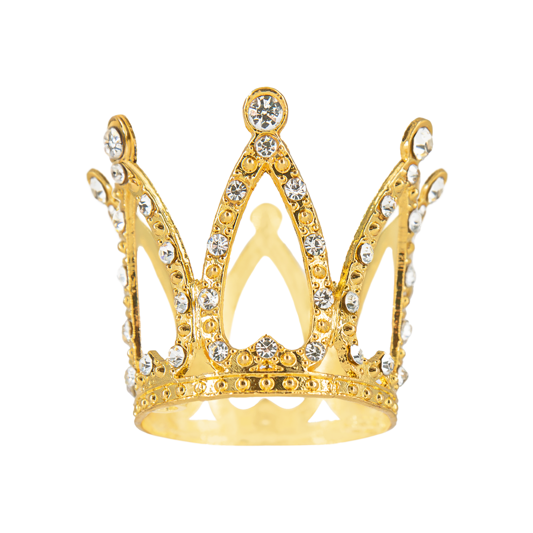 Taartdecoratie kroon goud met kristallen 3 cm bij cake, bake & love 5 Taartdecoratie kroon goud met kristallen 3 cm