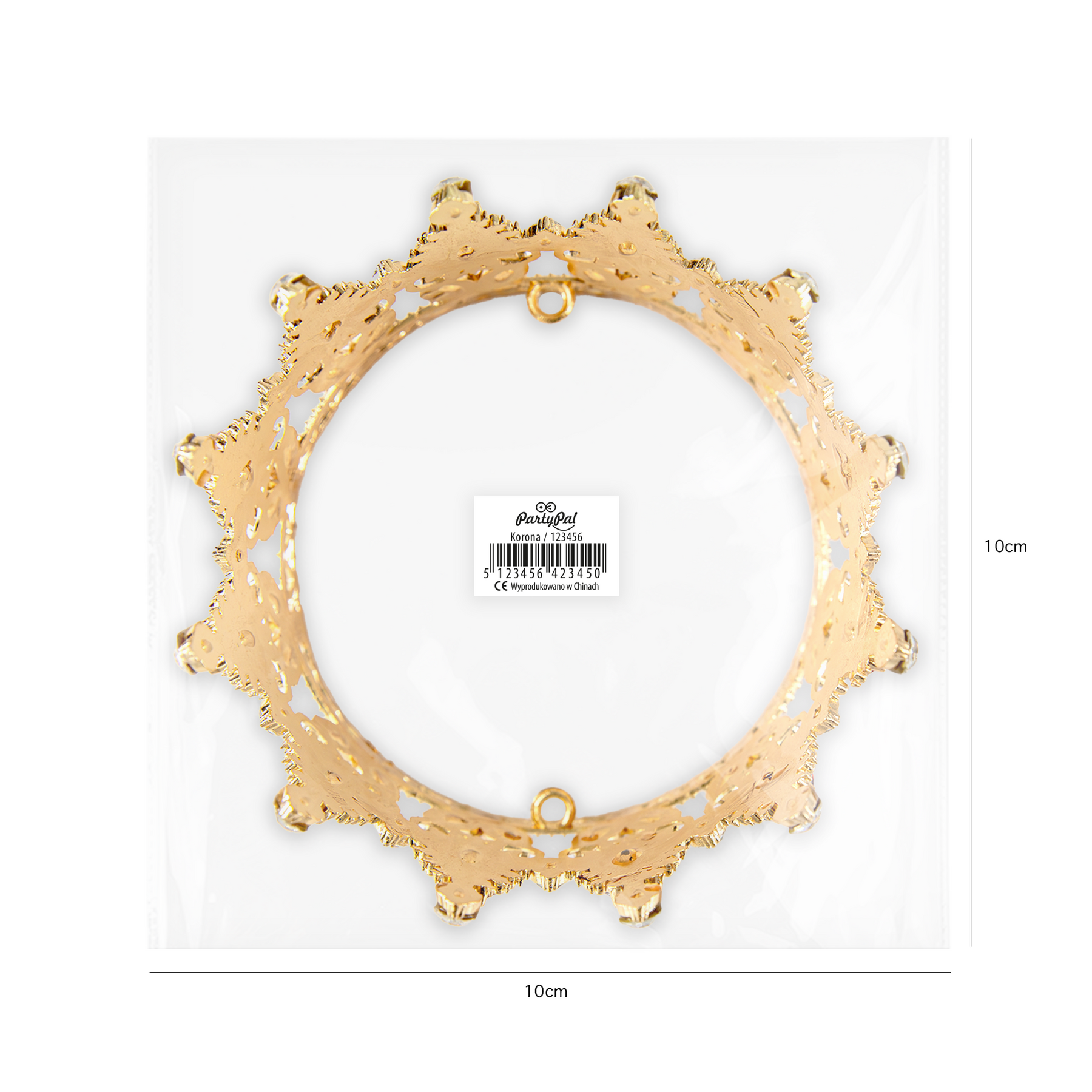 Taartdecoratie kroon goud en zilveren kristallen 10 cm bij cake, bake & love 7 Taartdecoratie kroon goud en zilveren kristallen 10 cm - afbeelding 5