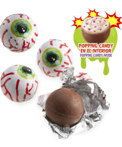 Dekora halloween chocolade oogballen met popping candy – 5 stuks bij cake, bake & love 5 Dekora halloween chocolade oogballen met popping candy – 5 stuks - afbeelding 2