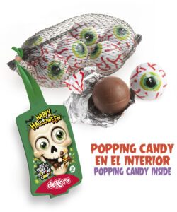 Dekora Halloween Chocolade Oogballen met Popping Candy – 5 stuks