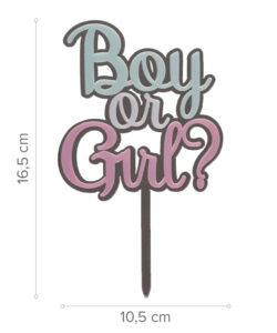 Dekora acryl taarttopper boy or girl? - afbeelding 3