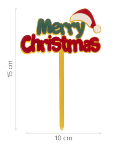 Dekora acryl taarttopper merry christmas – 15 x 10 cm bij cake, bake & love 7 Dekora acryl taarttopper merry christmas – 15 x 10 cm - afbeelding 3