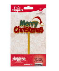 Dekora Acryl Taarttopper Merry Christmas – 15 x 10 cm