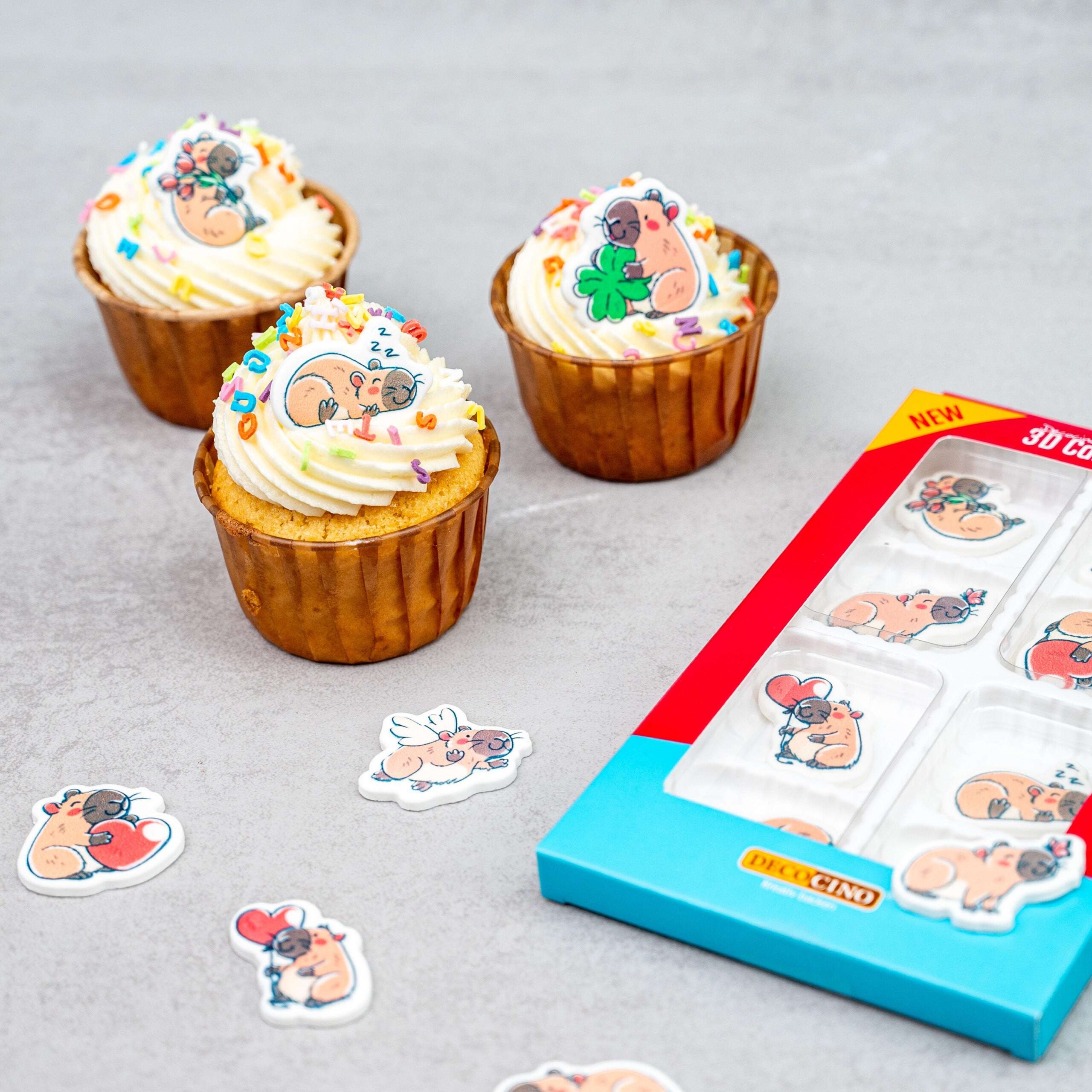 Decocino cake decor capybara pk/8 bij cake, bake & love 6 Decocino cake decor capybara pk/8 - afbeelding 2