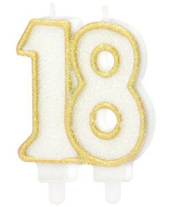 Cijferkaars Wit / Goud #18
