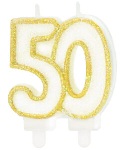 Cijferkaars Wit / Goud #50