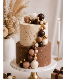 Alternative view of Cake Bubbles Goud, Bruin & Wit pk/32