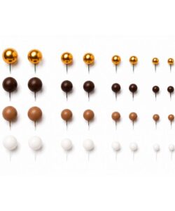 Cake Bubbles Goud, Bruin & Wit pk/32