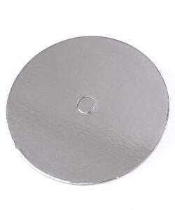 LOYAL Cake Board Geperforeerd Rond Zilver 15cm pk/10