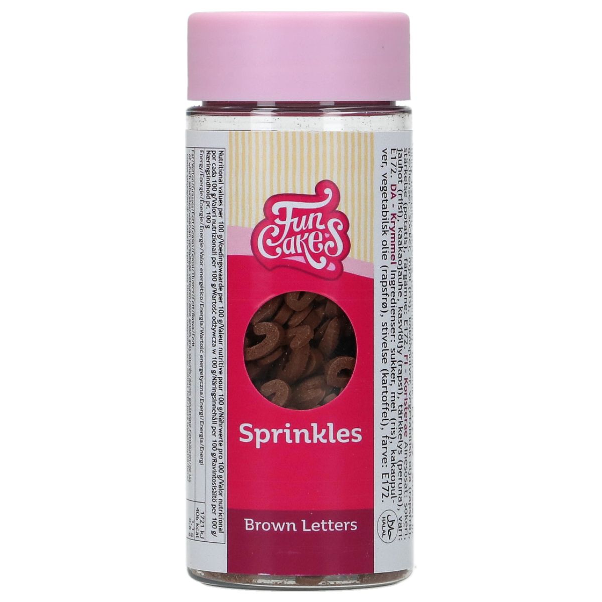 Funcakes bruine letters 50 g bij cake, bake & love 5 Funcakes bruine letters 50 g