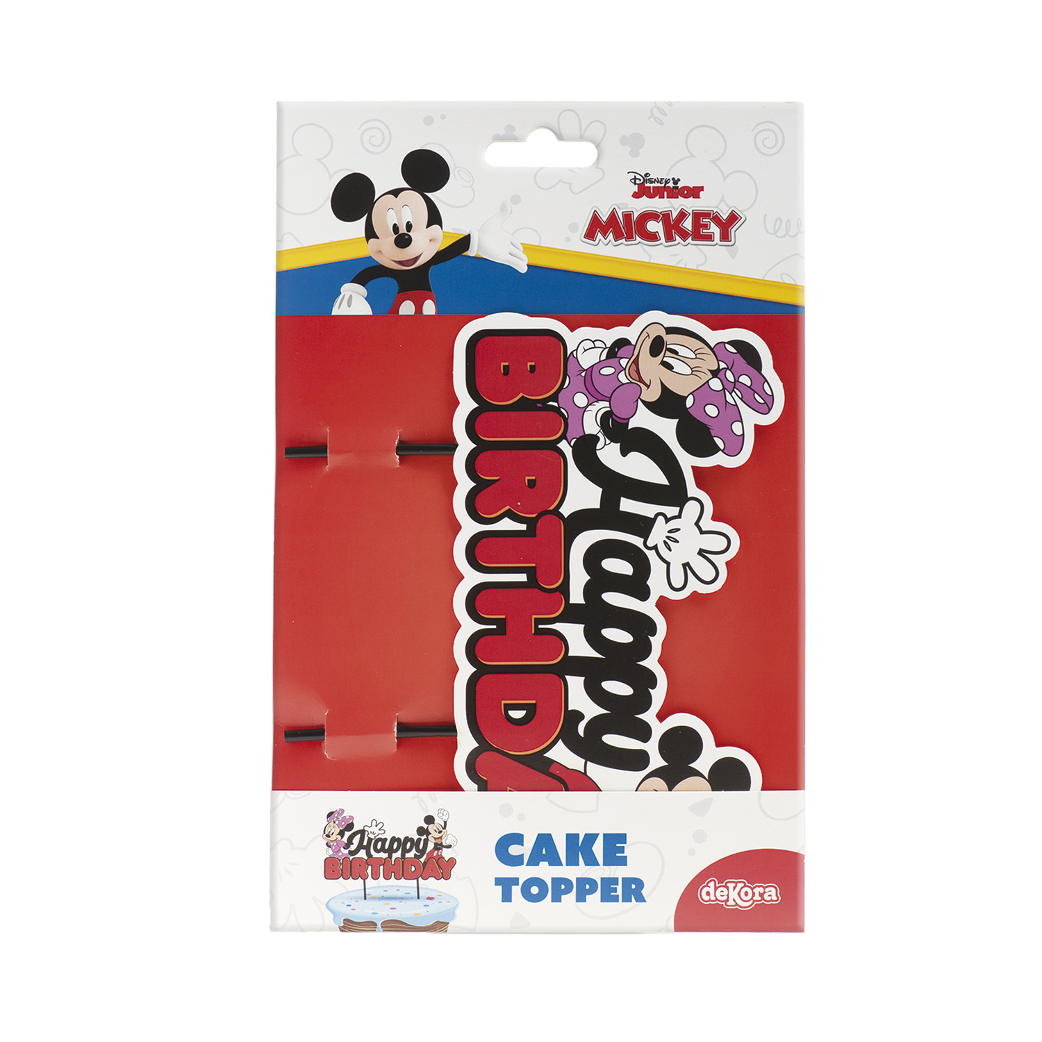 Dekora disney mickey & minnie mouse happy birthday taarttopper 16,5 cm bij cake, bake & love 7 Dekora disney mickey & minnie mouse happy birthday taarttopper 16,5 cm - afbeelding 3