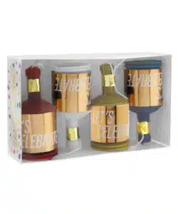 Confetti Popper 4-delige Set – Let's Celebrate